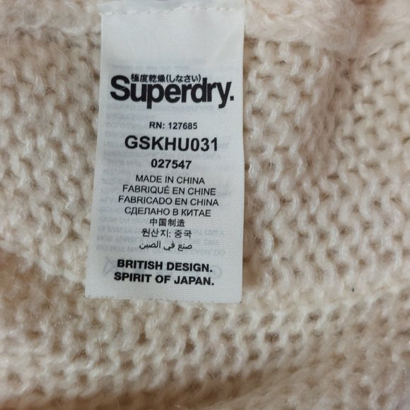 SUPERDRY Women's Beige Alpaca Blend Tunic Style Sweater - Size Small - Picture 4 of 6